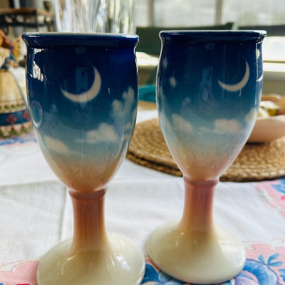 Pye in the Skye Hand Painted Goblets x 2 by James Shorba - Picture 7 of 7